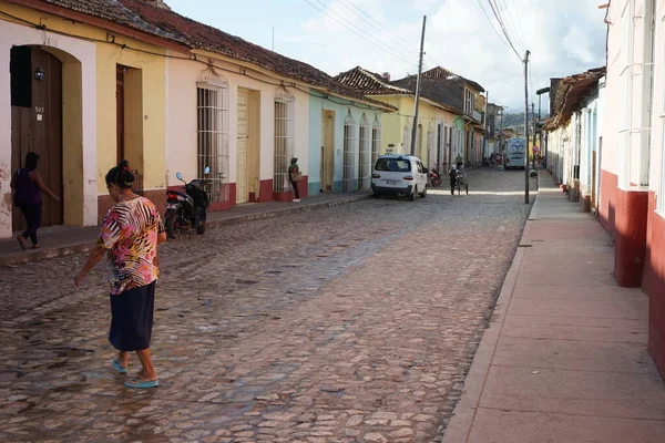 Tipikus Utca Trinidadban Trinidad Egy Város Sancti Spiritus Tartományban Kubában — Stock Fotó