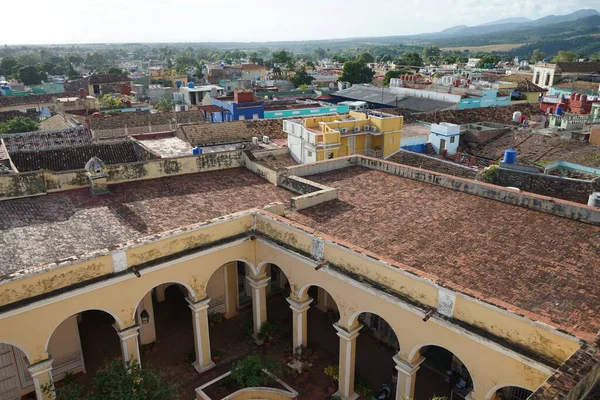 Двор Паласио Кантеро Вид Сторожевой Башни Дворца Кантеро Тринидад Куба — стоковое фото