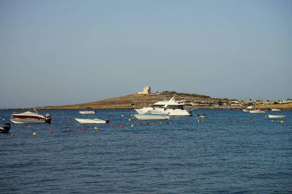 Armier Bay Sahili Nden Akdeniz Manzarası Armir Körfezi Malta Nın — Stok fotoğraf