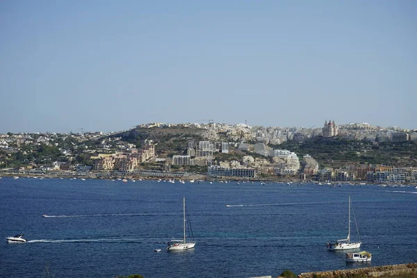 Spiagge Rocciose Vegetazione Unica Sulla Costa Ahrax Ahrax Mellieha Malta — Foto Stock