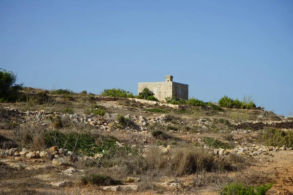 Una Cabaña Abandonada Costa Ahrax Ahrax Mellieha Malta — Foto de Stock