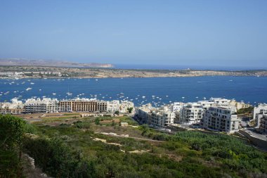 Mellieha 'nın muhteşem mimarisi, Malta. 