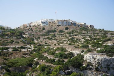 Mellieha 'nın muhteşem mimarisi, Malta. 
