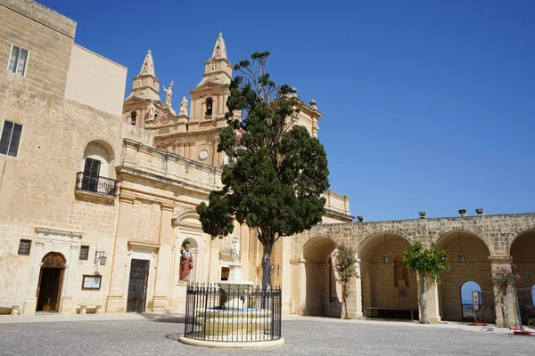 Iglesia Parroquial Mellieha Está Dedicada Nacimiento Nuestra Señora Fue Construida — Foto de Stock