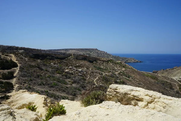 Eine Herrliche Berglandschaft Mit Einzigartiger Vegetation Der Riviera Fortizza Ghajn — Stockfoto