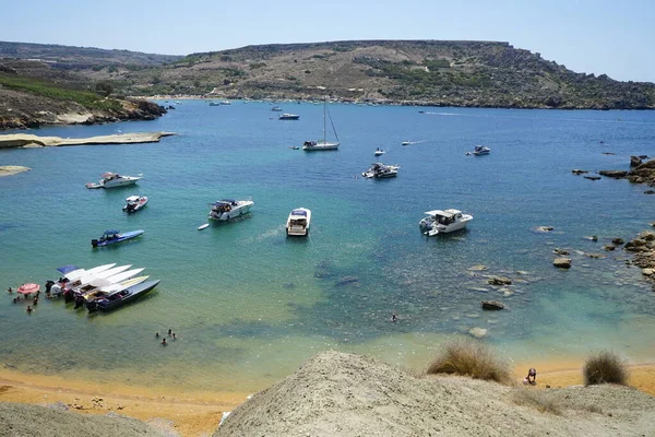 Qarraba Bay和Snorkeling Point山区风景不错 Snorkeling Point Unnamed Road Mgarr Malta — 图库照片