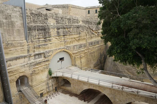 Stadtbefestigungen Von Valletta Festungsmauer Von Valletta Valletta Malta — Stockfoto