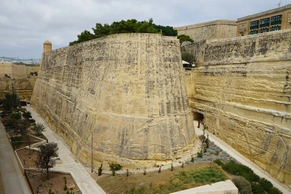 Fortificaciones Valeta Muralla Fortaleza Valeta Watchtower Valeta Malta —  Fotos de Stock