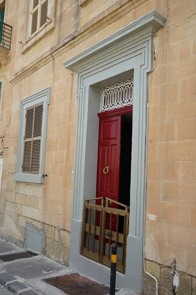 Architettura Classica Edificio Nel Centro Storico Valletta Malta — Foto Stock