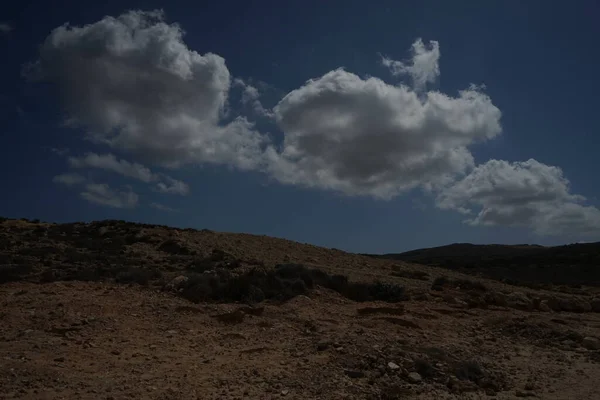 Maravilhosa Paisagem Montanhosa Com Vegetação Resistente Seca Única Triq Tal — Fotografia de Stock