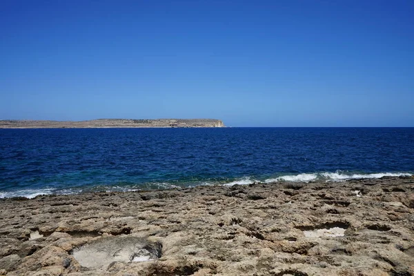 Magnifik Medelhavskust Triq Marfa Mellieha Malta — Stockfoto