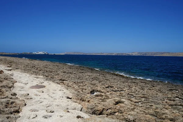 Великолепное Побережье Средиземного Моря Triq Marfa Mellieha Malta — стоковое фото