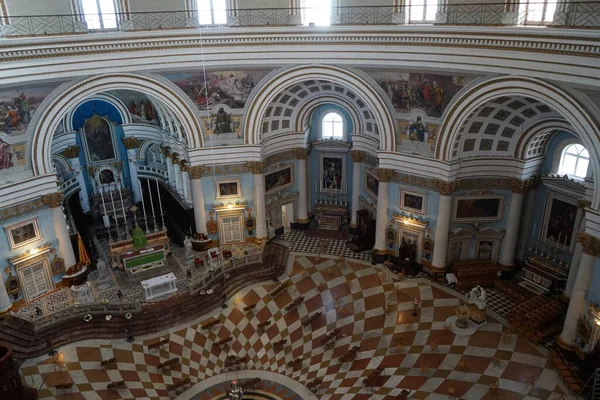 Interior Encantador Rotunda Mosta Mosta Malta — Fotografia de Stock