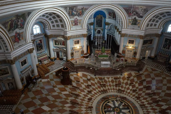 Interior Encantador Rotunda Mosta Mosta Malta — Fotografia de Stock