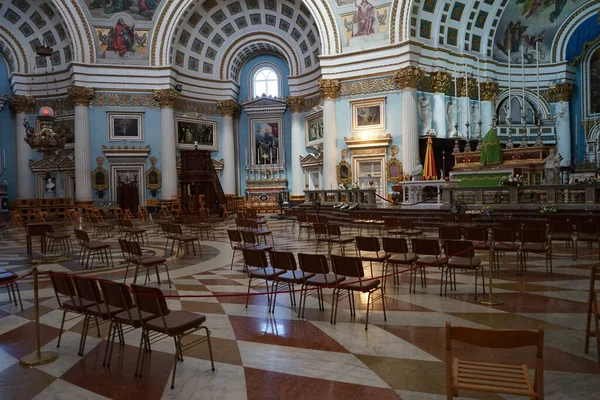 Interior Encantador Rotunda Mosta Mosta Malta — Fotografia de Stock