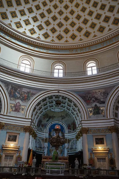 Interior Encantador Rotunda Mosta Mosta Malta — Fotografia de Stock