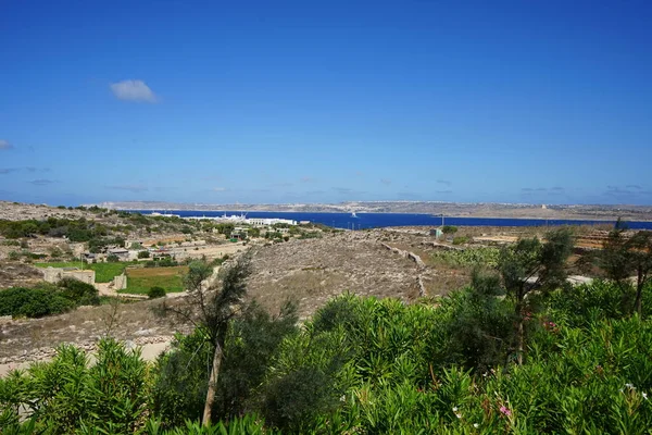 Vista Las Islas Gozo Comino Mediterráneo Desde Isla Malta Ahrax —  Fotos de Stock