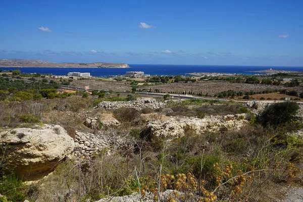 Вид Острова Гоцо Комино Средиземном Море Острова Мальта Ahrax Меллиеха — стоковое фото