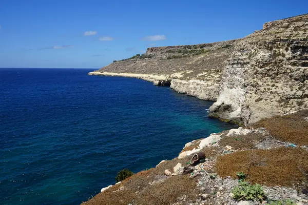 Άποψη Του Βράχου Rdum Qammieh Qammieh Mellieha Μάλτα — Φωτογραφία Αρχείου