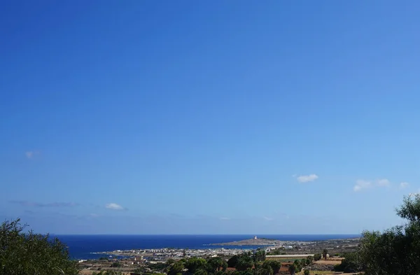 Widok Morze Śródziemne Armier Mellieha Malta — Zdjęcie stockowe