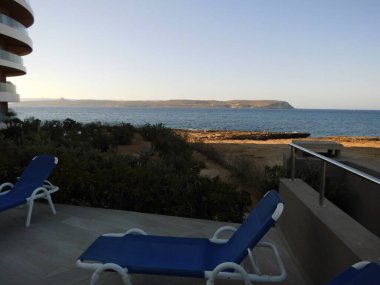 Akdeniz 'de sakin bir akşam. Triq Ir-Ramla, Il-Mellieha, Malta 