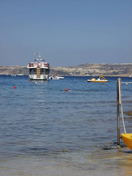 Διακοπές Στη Θάλασσα Marfa Mellieha Μάλτα — Φωτογραφία Αρχείου