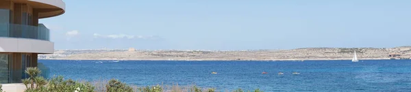 Panorama Photo Des Vacances Merveilleuses Dans Endroit Pittoresque Malte Marfa — Photo