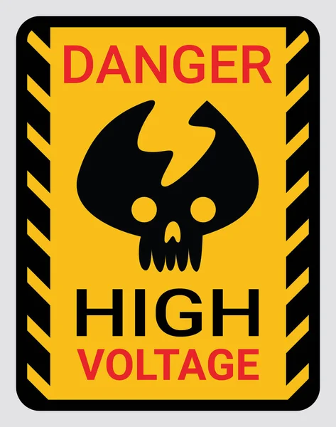 Panneau Haute Tension Panneau Sécurité Électrique Pour Avertir Zone Réglementée — Image vectorielle