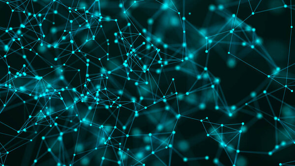 Abstract communication background with connecting dots and lines. Plexus effect.