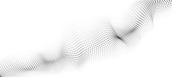 Une Vague Particules Mouvement Illustration Vectorielle Abstraite — Image vectorielle