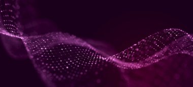 Çizgiler ve noktalar birbirine bağlı teknolojik altyapı. Ağ bağlantısı yapısı. Dijital veri iletişimi. 3B görüntüleme.