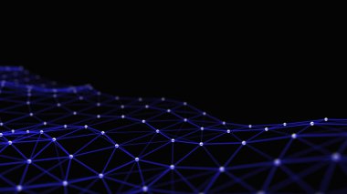 Bilgilerin yapısal bağlantısı. Ağ bağlantısında veri transferi. Soyut veri arkaplanı. Üç Boyut