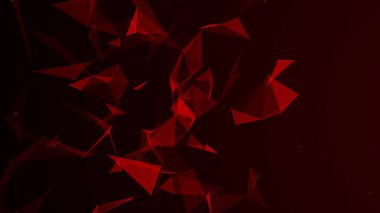 Soyut dijital arkaplan. Kozmik parçacıklar. Pleksusun etkisi. Büyük veri görselleştirmesi. 3d