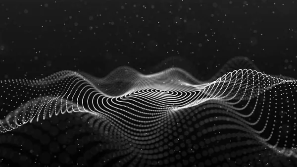 Abstract Background Spider Web Dynamic Wave Particles Big Data — Stock Photo, Image