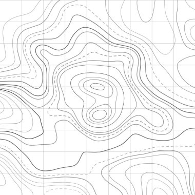 Topographic map. Black lines on white background. Contour abstract background. Vector illustration. clipart