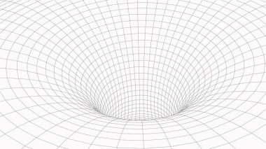 Soyut tünel. Vektör solucan deliği 3DKoridor ızgarası