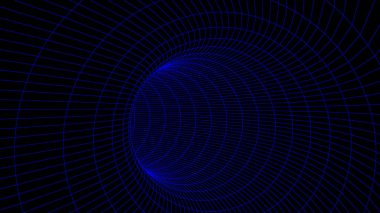 Soyut tünel. Vektör solucan deliği 3DKoridor ızgarası