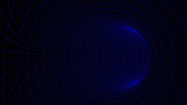 Soyut tünel. Vektör solucan deliği 3DKoridor ızgarası