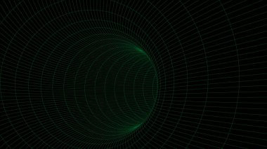 Soyut tünel. Vektör solucan deliği 3DKoridor ızgarası