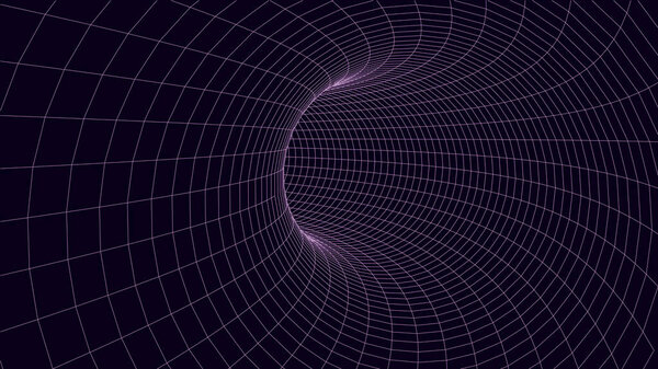 Абстрактный туннель. Векторная червоточина 3DCorridor mesh