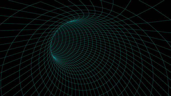 Абстрактный туннель. Векторная червоточина 3DCorridor mesh