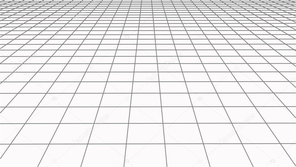 Abstract landscape. Vector perspective grid. 3d mesh