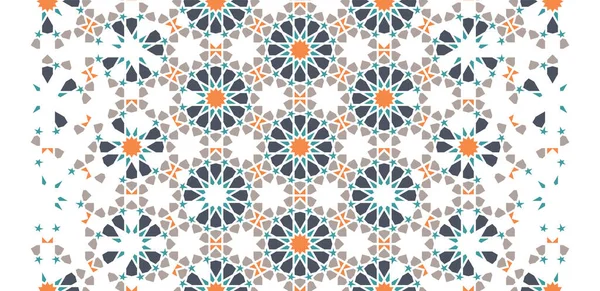 Marokko kleur behang met geometrische bloemen. Arabesque vector wallpapers. Geometrische rijke rand patroon met gouden arabesk desintegratie — Stockvector