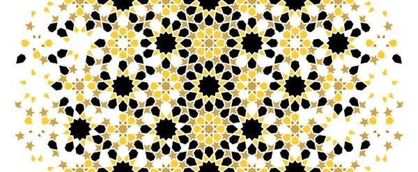 Morocco arabesque vector pattern. Geometric halftone morocco pattern with color tile disintegration