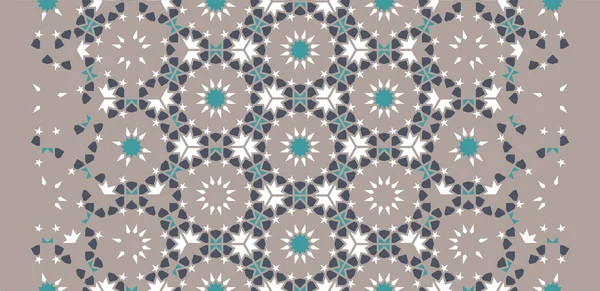 Arredamento vettoriale arabesco marocchino. Decorazione geometrica marocchina mezzitoni con disintegrazione delle piastrelle di colore — Vettoriale Stock