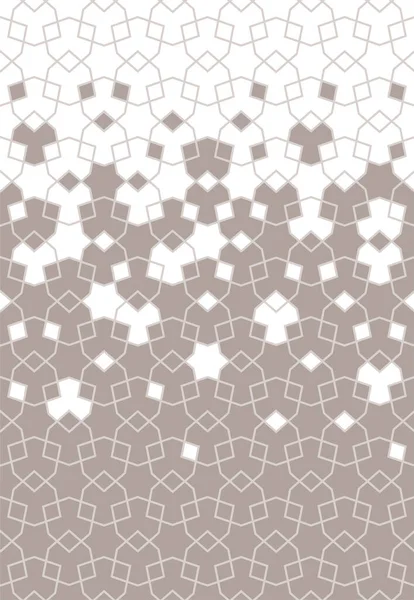 Arabische geometrische bloem ster vector patroon, rand, textuur, behang, decoratie. Geometrische arabische halve toon patroon met kleur tegel desintegratie — Stockvector