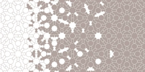 Motif vectoriel islamique arabe, bordure, décor, texture, fond. Motif géométrique demi-teinte avec désintégration de la mosaïque de couleur arabe — Image vectorielle