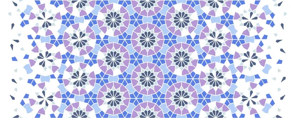 아 베스크 벡터 물감없는 패턴. 색 타일이 분해 된 기하학적 반음 질감. 아라비아의 현 대식 무늬 — 스톡 벡터