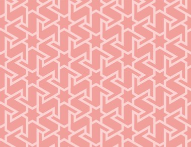 Arap İslami vektör şablonu, sınır, dekor, doku, arka plan. Arapça renk mozaiği olan geometrik dikişsiz desen