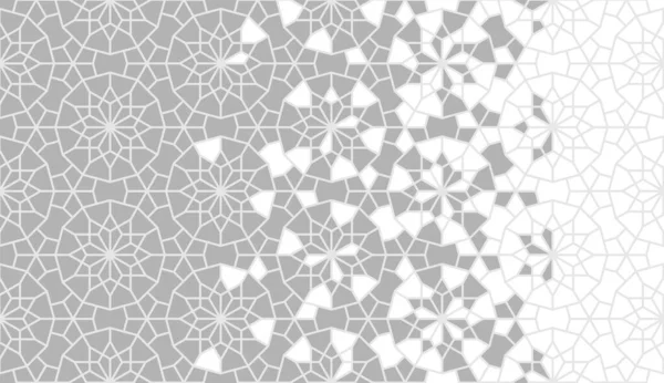 Arabesque vectorrand, behang, textuur, achtergrond, patroon. Geometrische arabeske halftoon textuur met kleur tegel desintegratie — Stockvector
